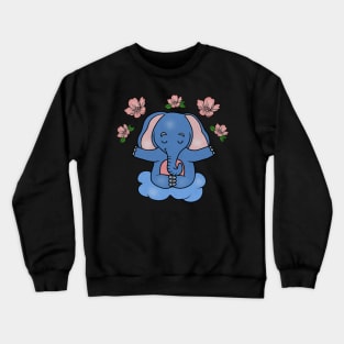 Elephant Yoga, Meditation Floral Zen Crewneck Sweatshirt